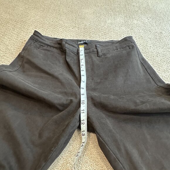 Oat New York Pants High-Rise Wide-Leg Crop Brown Sz 31 Minimal Lagenlook Neutral - Picture 6 of 12